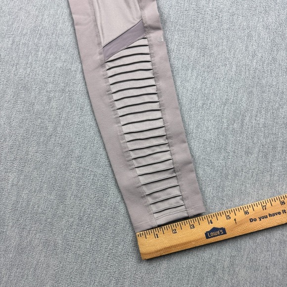 Alo Yoga Leggings Womens Small Purple Moto Ribbed 28" High-Waist Running Active - Picture 9 of 13